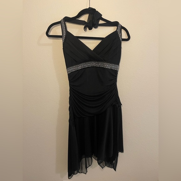 Y2K Black Halter Dress size medium - Picture 1 of 5